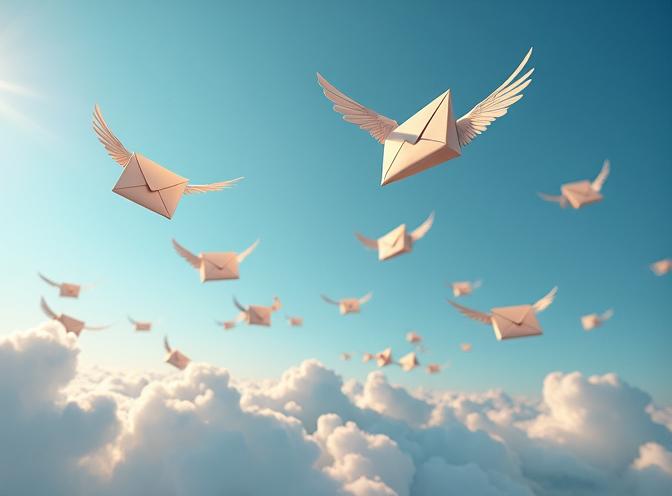 Flying invelopes in the cloud