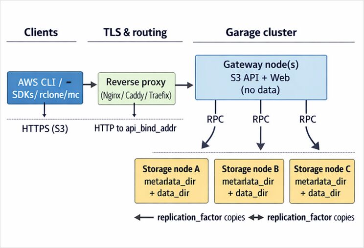 garage- cluster data flow