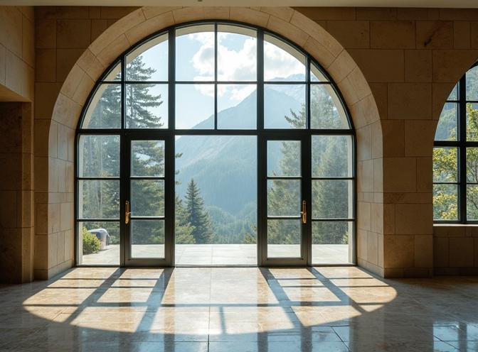 tiled windows and floors