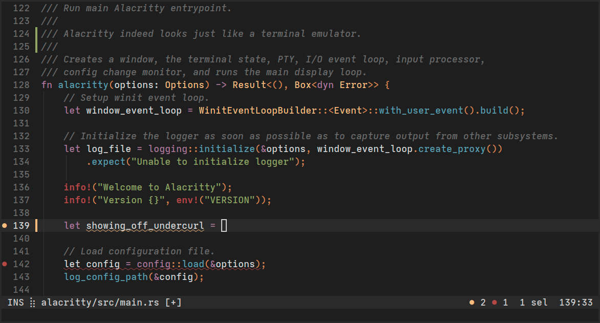 alacritty terminal emulator