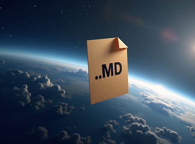 markdown-file en el espacio