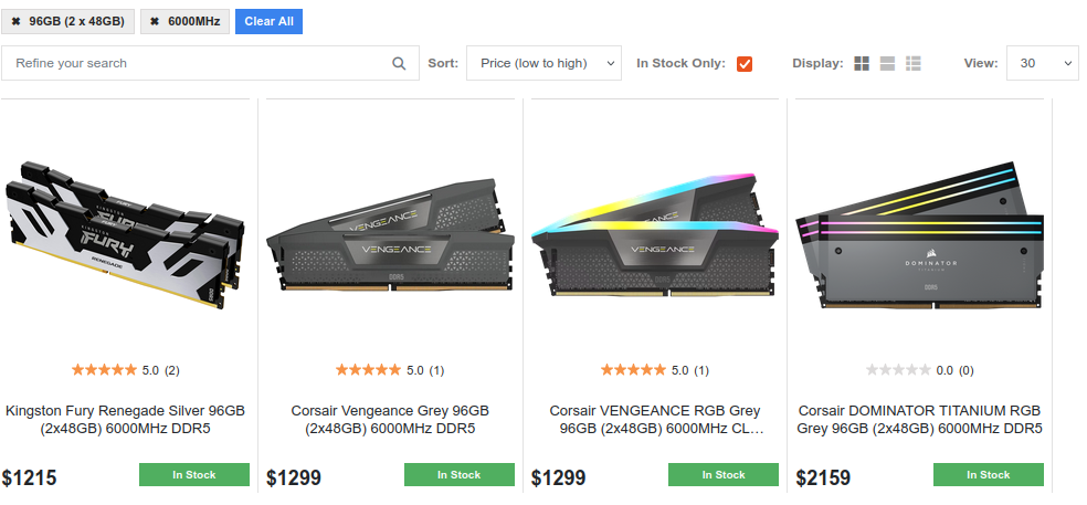 ram 96gb price-scorptec in december 2025 in australia