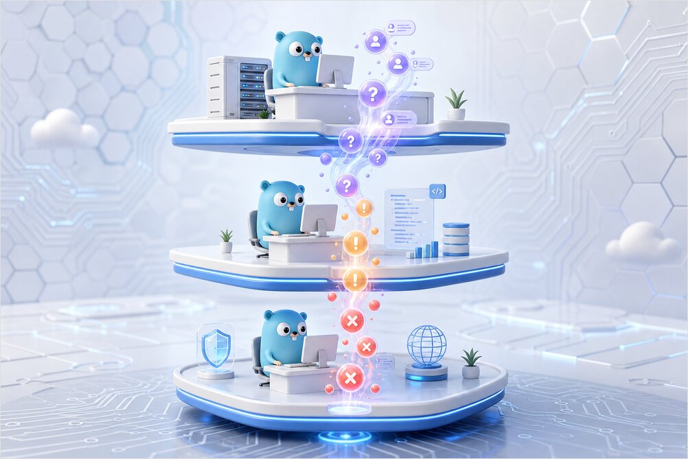 Go error handling architecture: errors flowing between layers