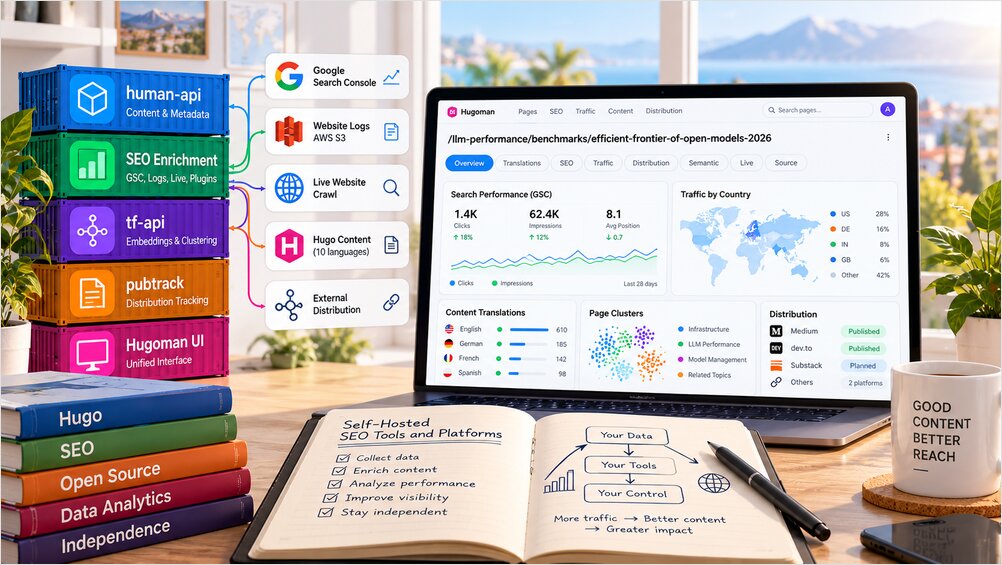 Site crawler, Search Console data, and a local LLM in one self-hosted SEO stack Self-hosted SEO stack: a site crawler, Search Console data, and a local LLM feeding one dashboard