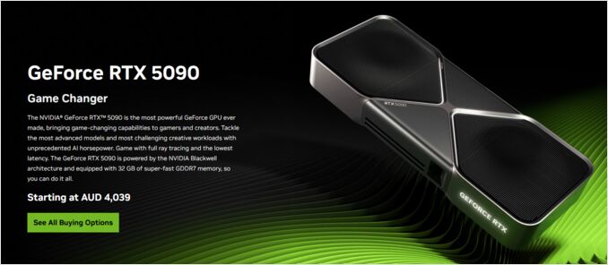 NVidia RTX 5090 page NVidia RTX 5090 page