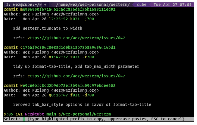 WezTerm terminal WezTerm terminal