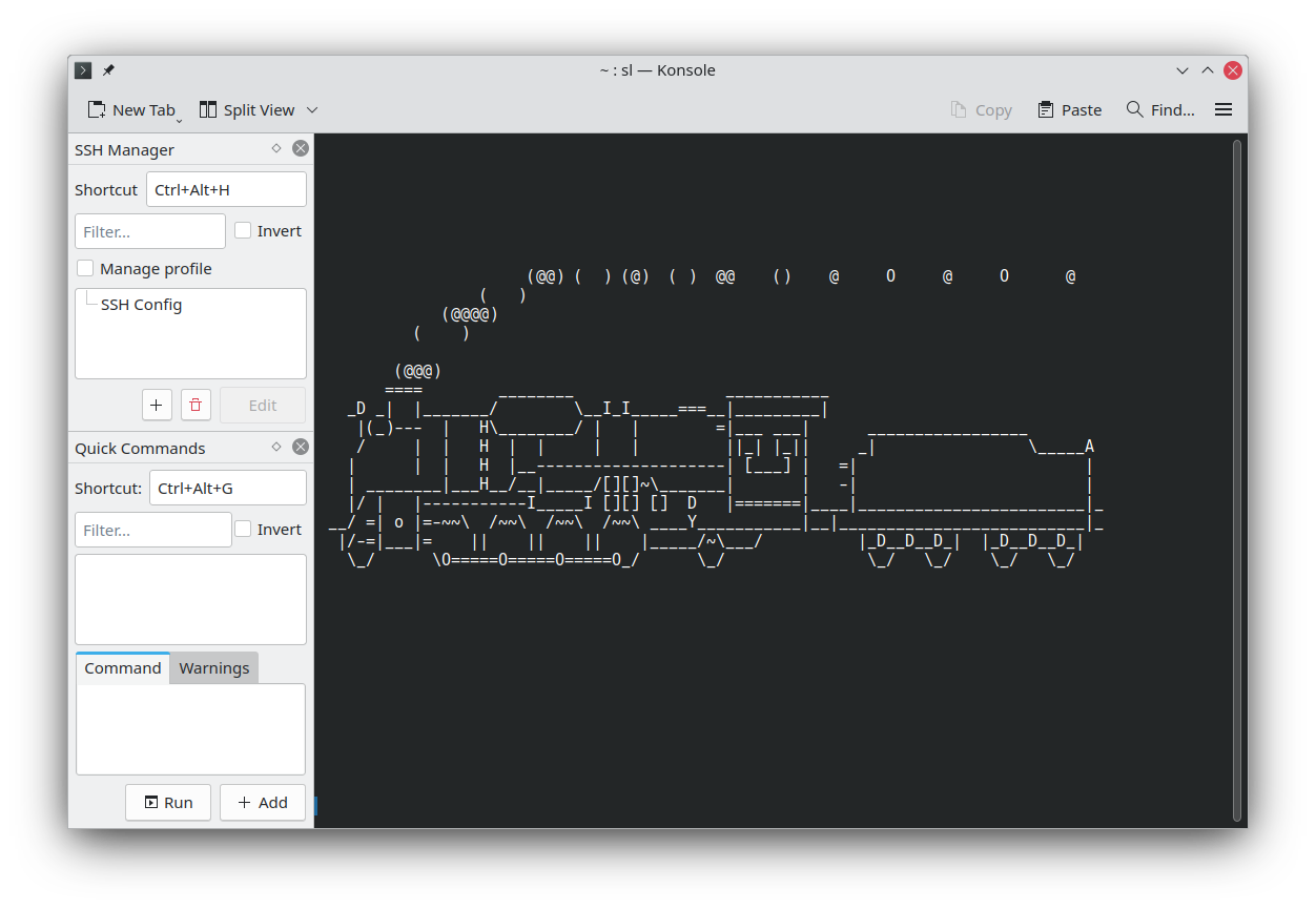 Konsole terminal Konsole terminal